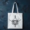 Beautiful Gothic Skull Vector A detailed illustration of a Gothic-style skull with intricate details, suitable for vector design.
