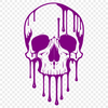 Gothic Dripping Skull Symbol A gothic-inspired design featuring a dripping skull symbol, suitable for various uses including Halloween decorations.