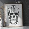 Gothic Dripping Skull Design A gothic-inspired illustration of a dripping skull, suitable for Halloween decorations and designs.