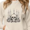 Beautiful Intricate Skull SVG Art A gothic-style skull design with intricate details, suitable for vector art projects.