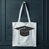 A graduation cap with a ribbon and tassel, vector design suitable for educational purposes.