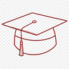 Beautiful Education Symbol A simple graduation cap illustration in vector format, suitable for various educational contexts.