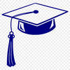 Decorative Graduation Hat Illustration Illustrated graduation cap icon in vector format, suitable for educational and commercial projects.