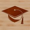Celebrating Academic Success with Style An icon representing the milestone of completing education with a traditional graduation hat design.
