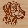 Great Dane Breed Vector Art A large, ornate illustration of a Great Dane's head, suitable for vector design projects.