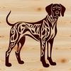 Large breed dog standing in a simple pose, ideal for various design applications.