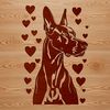 Majestic Vector Dog Illustration A large breed dog, specifically a Great Dane, in a vector illustration format.