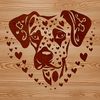 Friendly Giant Dog Breed Illustration A large breed dog with a friendly expression.