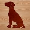 Vector Illustration of a Great Dane Large breed dog sitting on the floor, illustrated in vector format.