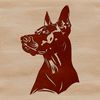 Large Breed Dog Iconography A vector illustration of a Great Dane's head, ideal for use in graphic design projects.