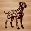A large standing dog breed with a muscular build, depicted in vector format.