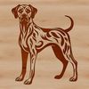 Standing Great Dane Illustration A high-quality illustration of a standing Great Dane dog breed, suitable for various graphic design applications.