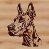 Vector Illustration of a Loyal Friend A detailed illustration of a Great Dane's head, suitable for vector art and commercial or personal use.