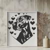 Red Heart Great Dane Icon A large breed dog with a gentle expression, featuring red heart symbols on its head.