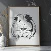 Adorable Guinea Pig Vector Illustration A detailed illustration of a guinea pig, created as a vector graphic for various design purposes.