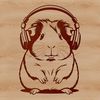 An SVG graphic of a cute guinea pig designed as clip art for personal or commercial use.