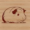 A digital illustration of a guinea pig suitable for vector art projects.