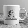 Free Guinea Pig Holding a Book Vector Image A cute guinea pig holding a book, suitable for use as clip art in digital designs.