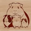 Guinea Pig Vector Design Illustration An SVG vector art design featuring a friendly guinea pig pet.