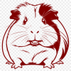 Guinea pig illustration in vector format, suitable for digital design projects.