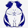 Cute Pet SVG Image A high-resolution illustration of a guinea pig in a neutral background.