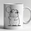 Colorful Balloon Fun with Guinea Pigs A cartoon illustration of a happy Guinea Pig with balloons surrounding it.