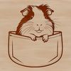 Vector Guinea Pig Graphic A digital illustration of a cute guinea pig suitable for personal or commercial vector graphics projects.