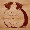 An SVG graphic of a cute guinea pig for use as clip art or design element.