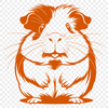 A cartoon guinea pig illustration suitable for digital design projects.