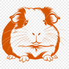 Cricut Friendly Vector Guinea Pig Design A digital illustration of a guinea pig, ideal for cutting machine projects and vector art designs.