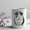 Whimsical Pet Design in Vector Format A digital illustration of a guinea pig in a neutral background.