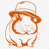Furry Friends SVG Clip Art A small, furry guinea pig in a domestic setting.