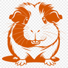 Whimsical Guinea Pig Vector Art Guinea pig isolated on a white background, rendered in vector format.
