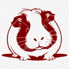 Cute Cartoon Guinea Pig Illustration A cartoon guinea pig illustration with clean lines and simple design.