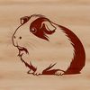 Cute Guinea Pig Illustration for Digital Design Close-up illustration of a guinea pig, suitable for vector graphics and digital design projects.