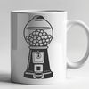 An SVG design featuring a classic gumball dispenser with intricate graphics.