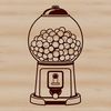 Classic Candy Dispenser Illustration A digital illustration of a classic gumball machine, suitable for vector art and design projects.