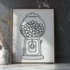 Nostalgic Gumball Machine Clip Art An SVG graphic representing a nostalgic gumball dispenser machine in a flat style design.