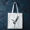 Mid-Motion Gymnast Vector Art A vector illustration of a gymnast in mid-motion, suitable for digital cutters and laser engravers.