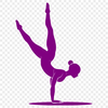 A vector illustration of a gymnast in mid-motion, emphasizing athletic movement and flexibility.