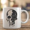 Intricate Vector Skull Art A gothic-inspired vector design of a dripping skull with intricate details.