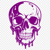 Dripping Skull Icon SVG A gothic-inspired design featuring a dripping skull icon, suitable for Halloween-themed projects.