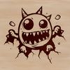 A whimsical vector design featuring a friendly monster character.