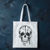Free Halloween Clip Art Gothic-themed dripping skull illustration, suitable for Halloween decorations.