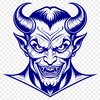 Dark Lord SVG Graphic An SVG graphic representation of Satan with bold lines and shapes.