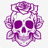 Free Vector Gothic Skull Illustration A classic gothic-inspired skull design with intricate details, suitable for various digital applications.
