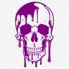 Free Vector Skull Artwork for Cutting Machines A detailed vector illustration of a dripping skull, suitable for cutting machines or laser cutters.