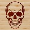 Spooky Halloween Illustration A detailed illustration of a skull with candles and witchcraft elements surrounding it, designed as vector art.
