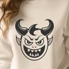 Stylish Devil Design A stylized illustration of the devil in dark colors.