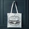 Classic American Diner Icon A simple illustration of a classic hamburger with a single patty and optional toppings.